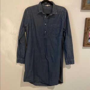 Easel Blue Denim Shirt Dress